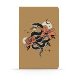 Denik Lined Layflat Notebook - Serpent In The Flowers