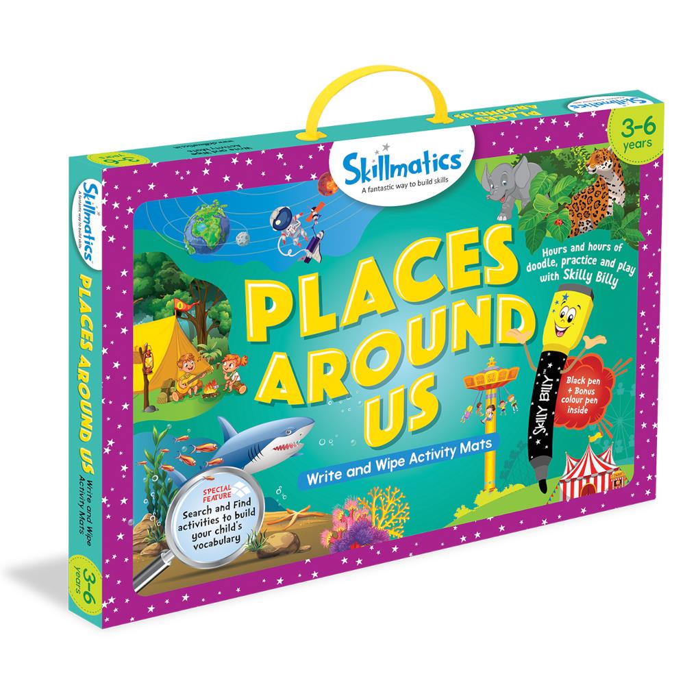 Skillmatics Write & Wipe Activity Mats - Places Around Us – Midoco Art ...