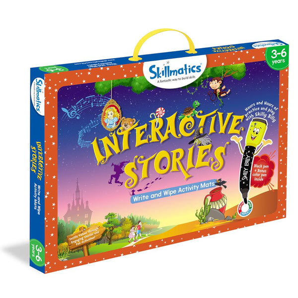 Skillmatics Write & Wipe Activity Mats - Interactive Stories