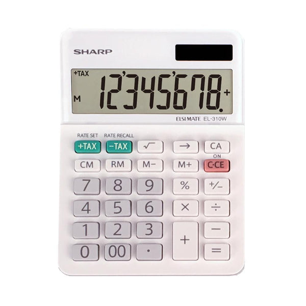 Sharp EL310WB Twin Power XL 8-digit Display Calculator