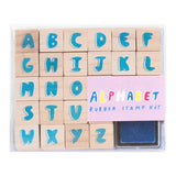 Yellow Owl Rubber Stamp Kit - Alphabet
