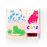 Yellow Owl Small Stamp Kit - Cats