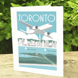 Toronto Greeting Card - Skyline w/ Airplane