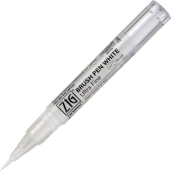 Kuretake Zig Cartoonist Brush Pen - Ultra Fine White