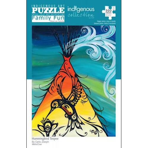 Indigenous Collection Family Puzzle 500pc Carla Joseph: Hummingbird Teepee