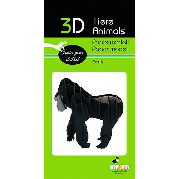 Fridolin 3D Paper Model - Gorilla