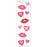 Amscan Valentines Window Gel Clings - Lips & Hearts
