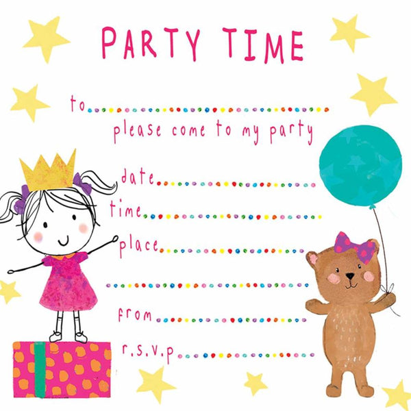 Hammond Gower Party Invitations 8pk - Birthday Girl