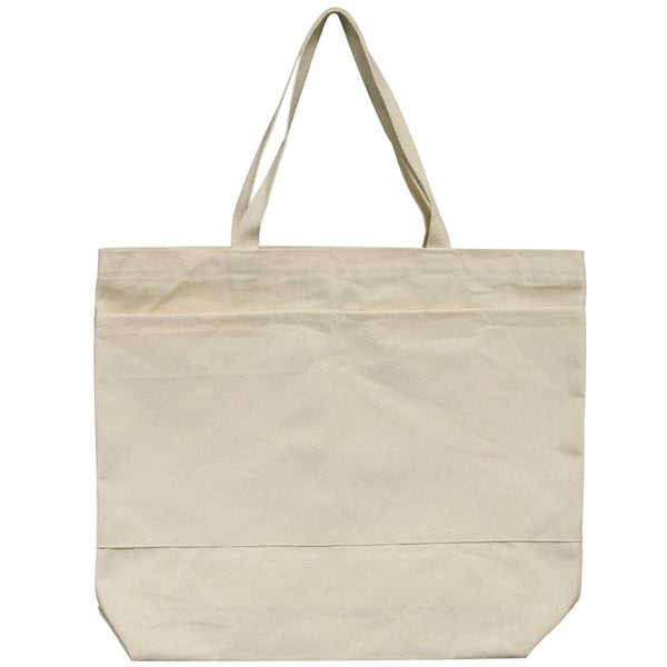 Wear'M Large Canvas Tote Bag with Front Pocket 