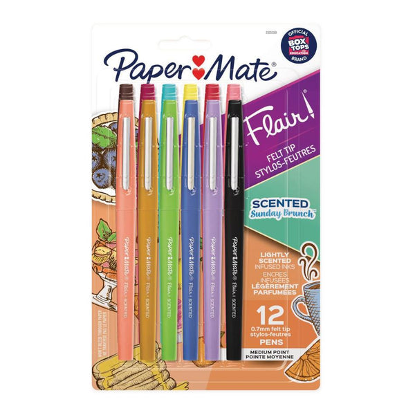 Paper Mate Flair Scented Felt Tip Pens Medium Sunday Brunch 12pk