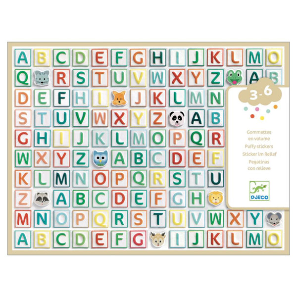 Djeco Alphabet Puffy Sticker Set