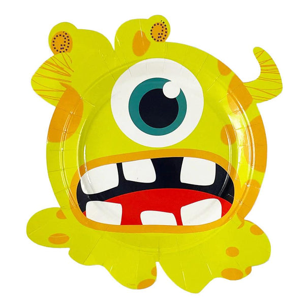 Rainbow Moments Paper Plates Monster-Face 8pk