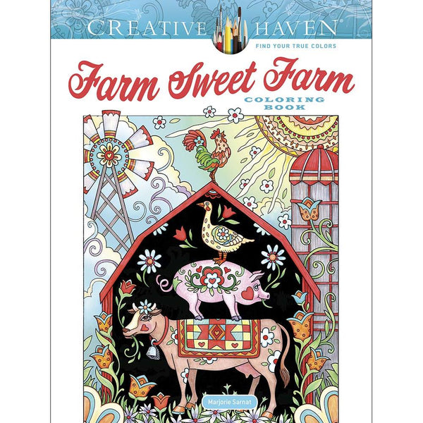 Creative Haven Colouring Book - Farm Sweet Farm