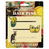 Unemployed Philosophers Guild Hair Pins - Great Cats of Art