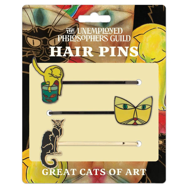 Unemployed Philosophers Guild Hair Pins - Great Cats of Art