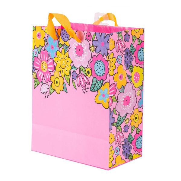 Paper Trendz Medium Gift Bag - Floral Matte/Neon