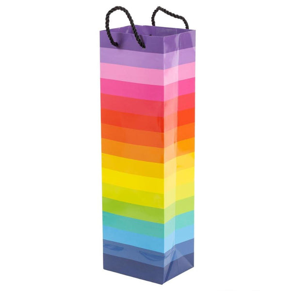 Paper Trendz Rainbow Stripes Gift Bag - Bottle