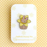 Wild Whimsy Woolies Enamel Pin - Daffodil Bunny