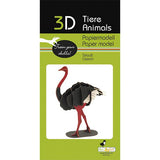 Fridolin 3D Animals Paper Model - Ostrich