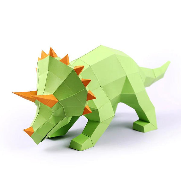 PaperCraft World 3D Triceratops Papercraft Model Lamp DIY Kit