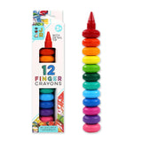 Bright Stripes iHeartArt Jr Finger Crayons 12pk