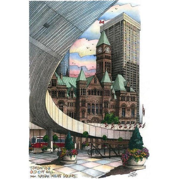 David Crighton Postcard - Nathan Phillips Square Toronto
