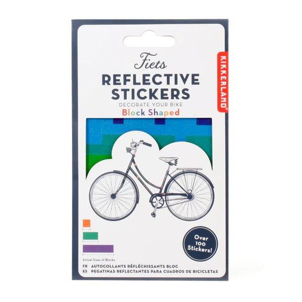 Kikkerland Fiets Reflective Bike Stickers - Rainbow Blocks