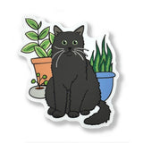 Stickers Northwest Vinyl Sticker - Cat With Plants