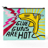 Blue Q Recycled Zipper Pouch - Glue Guns Are Hot