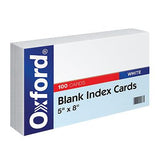 Oxford Index Cards 5"x8" Blank White 100pk