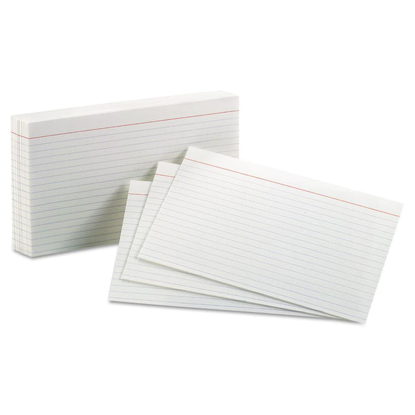 Oxford Index Cards 5"x8" Lined White 100pk