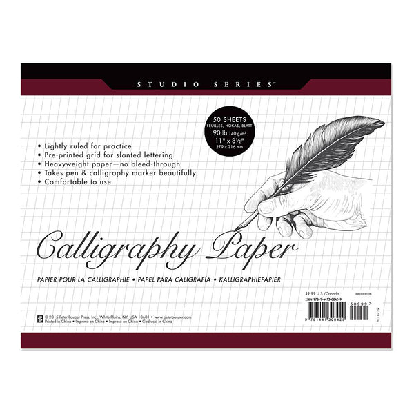 Peter Pauper Press Calligraphy Paper Pad 50sht