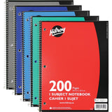 Hilroy 1-Subject Coil Notebook, 200 page, 8x10.5", Ruled