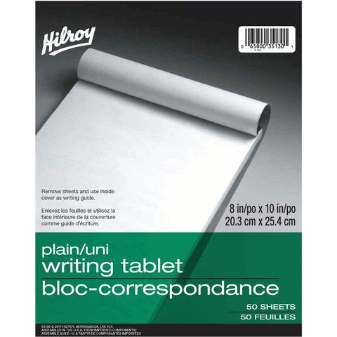 Hilroy Writing Pad - Blank, 50sheets