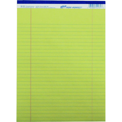 Hilroy Perf-Perfect Writing Pad - Ruled, Canary