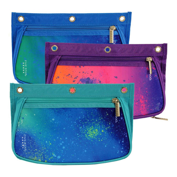 Five Star Style Binder Zipper Pencil Pouch (Assorted Colours)