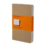 Moleskine Pocket Ruled Cahier Journals 3pk - Kraft